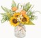 Artificial Faux Flowers in Vase for Home,Silk Sunflower Bouquet Fake Flowers with Pot Silk Sunflower Arrangement with Vase Suitable for Fall, Spring Decor Office Decoration Table Cenerpiece